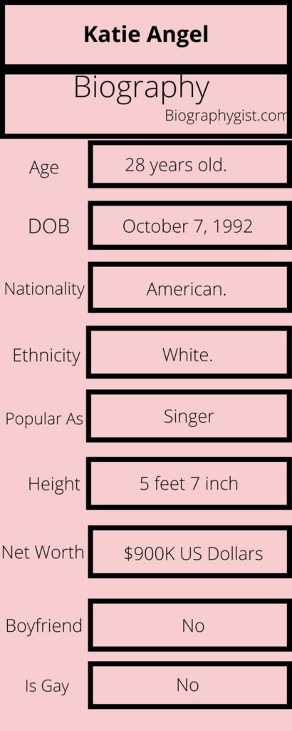 Katie Angel Biography Infographic