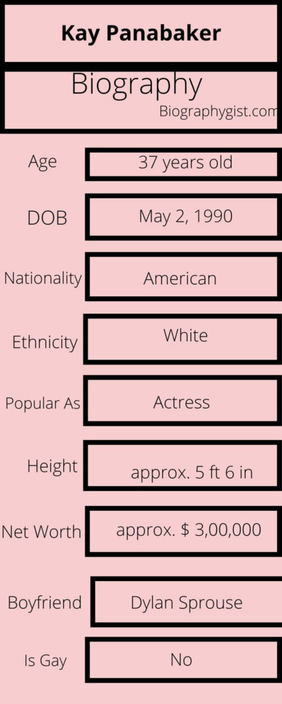Kay Panabaker Biography Infographic