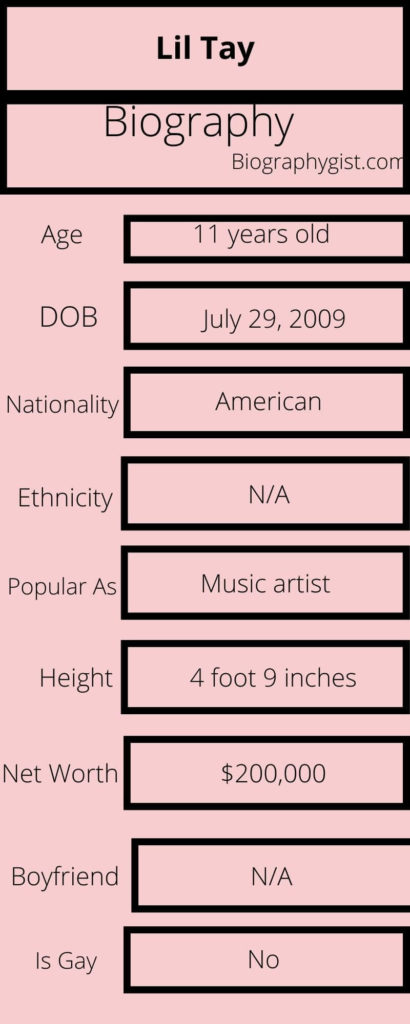 Lil Tay Biography Infographic