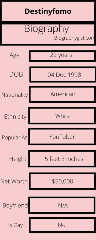Destinyfomo Biography Infographic