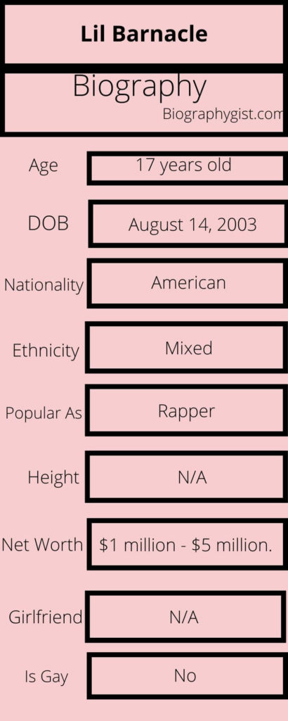 Lil Barnacle Biography Infographic