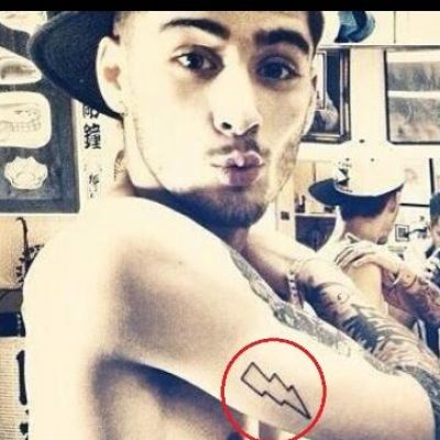 Lightning Bolt-on Side of Arm