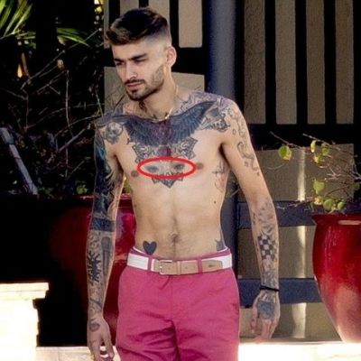 Model Gigi’s Eye on Chest