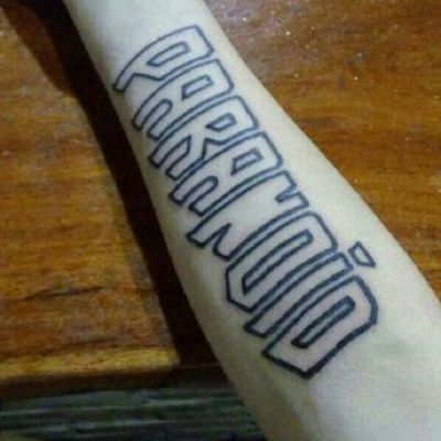 ‘PARANOiD’ Tattoo