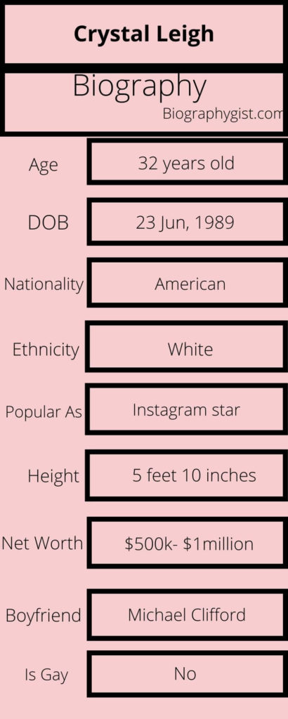 Crystal Leigh Biography Infographic