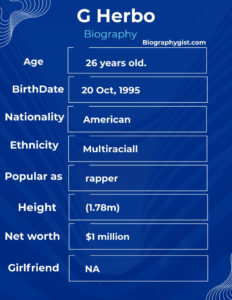 G Herbo Biography Infographic