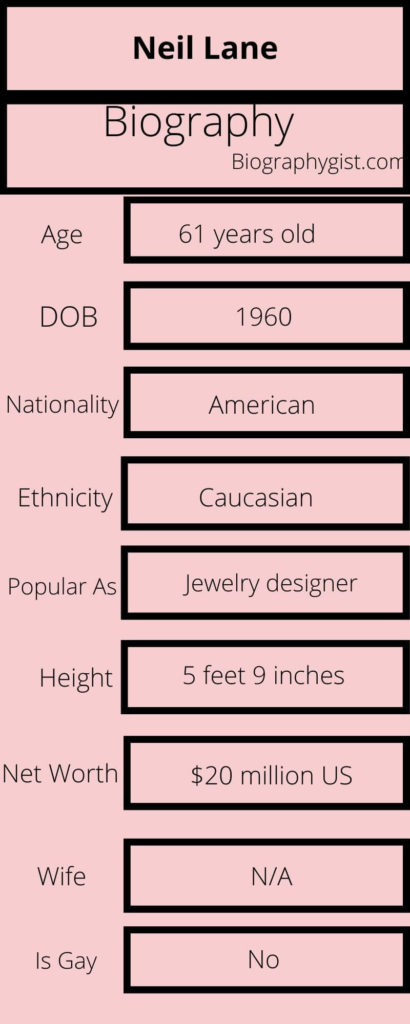Neil Lane Biography Infographic