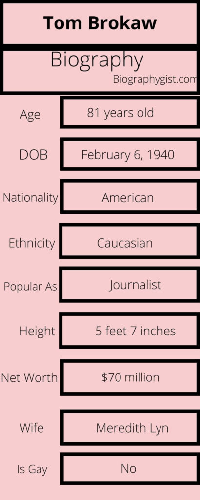 Tom Brokaw Biography Infographic
