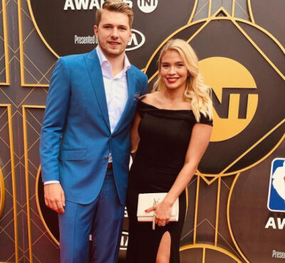 Luka Doncic and Anamaria Goltes