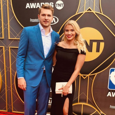 Luka Doncic and Anamaria Goltes