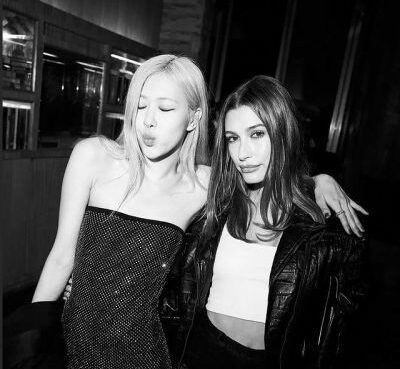 Rosé and Hailey Bieber